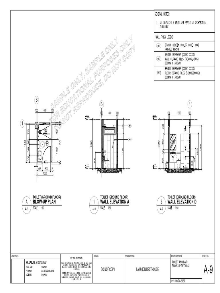 Toilet and Bath Design Plans | PDF