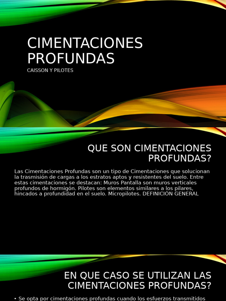 Cimentaciones Profundas: Caissons y Pilotes | PDF | Fundación profunda ...