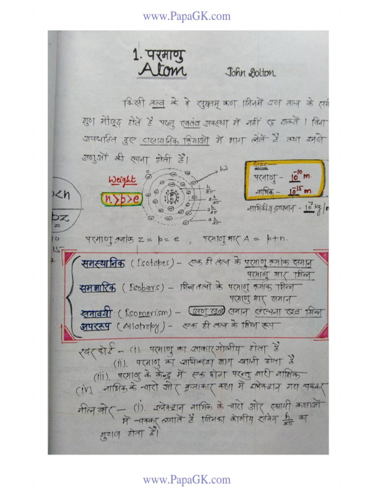 GENERAL SCIENCE HANDWRITTEN NOTES PDF visual data 3