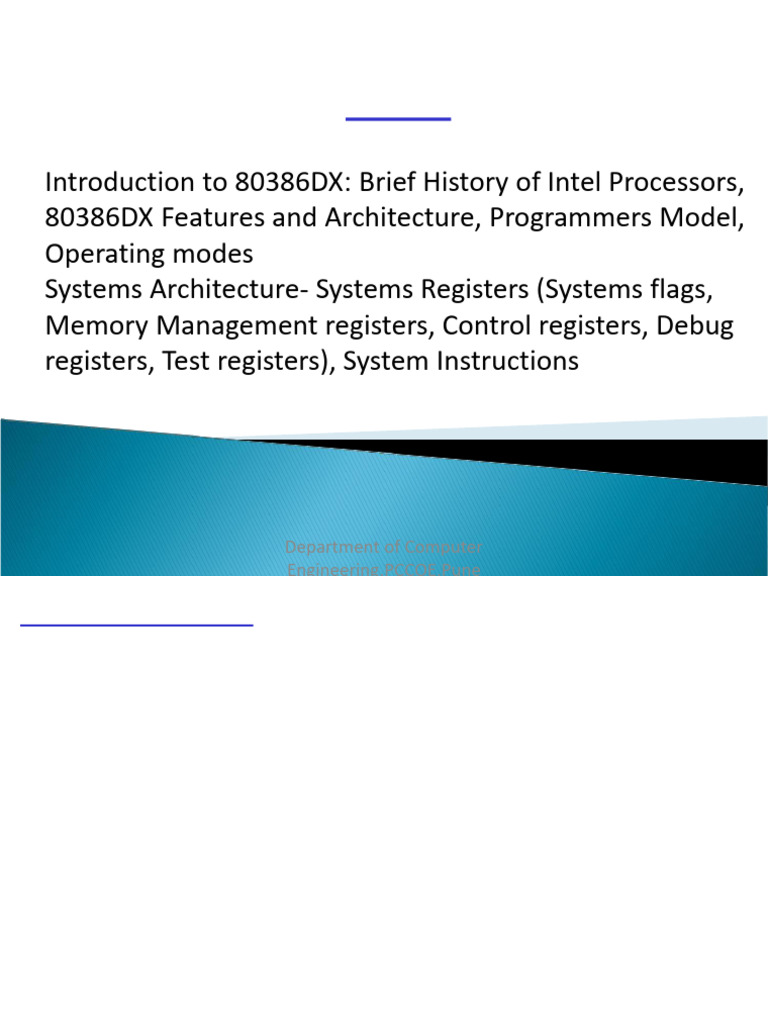 Overview of Intel 80386DX Architecture | PDF | Central Processing Unit ...