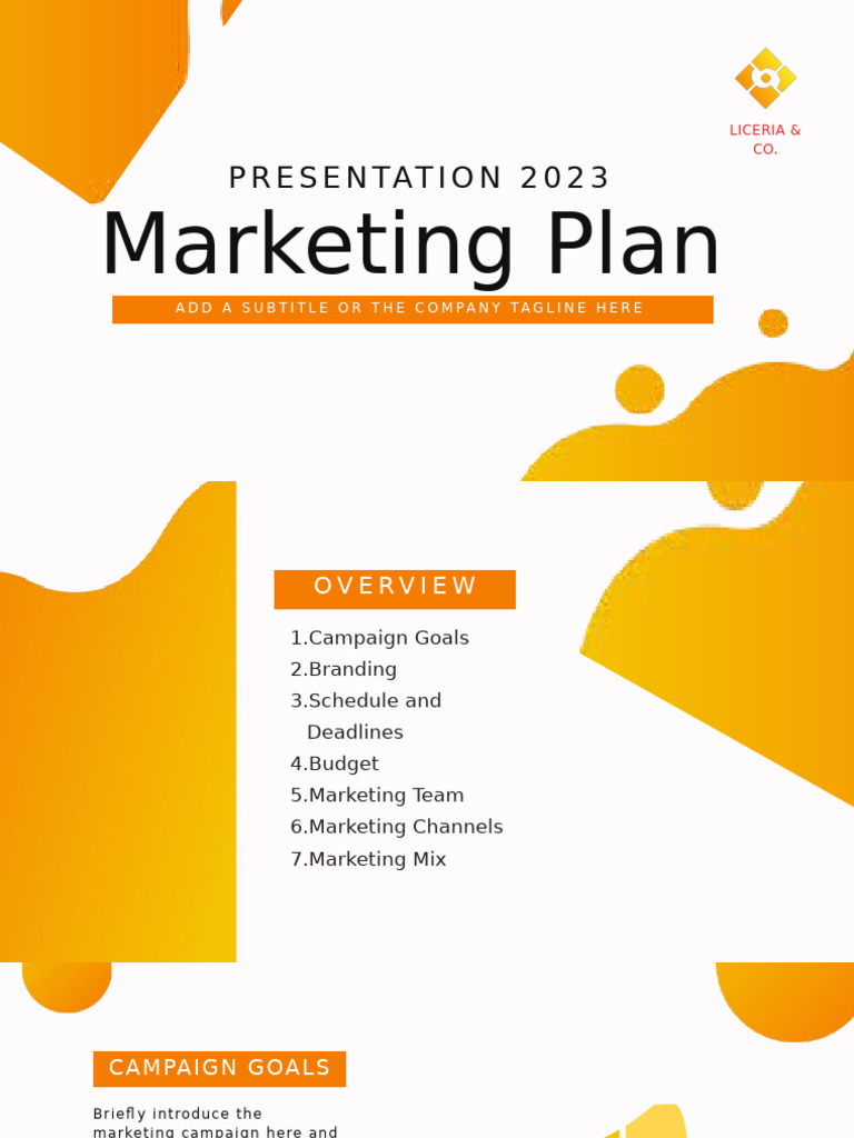 Orange and White Creative Modern Marketing Plan Presentation | PDF