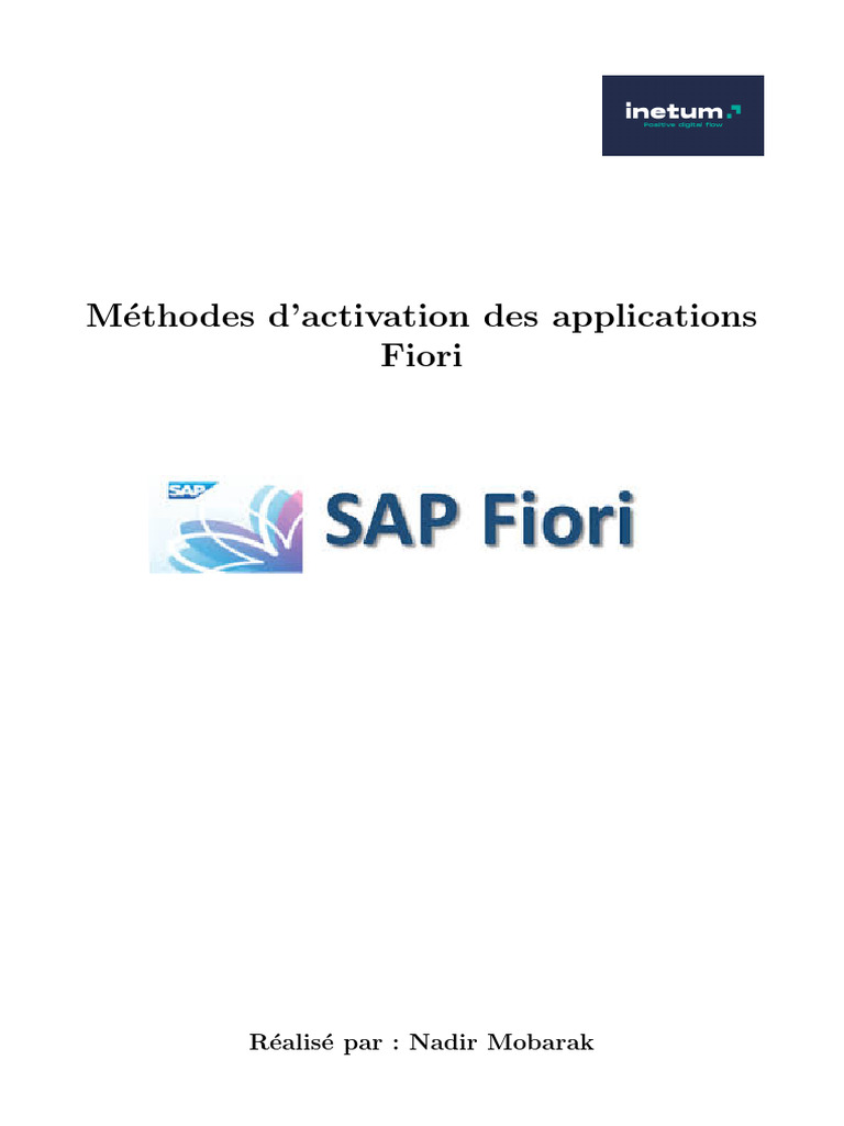 Activation des applications SAP Fiori | PDF | Application | Informatique