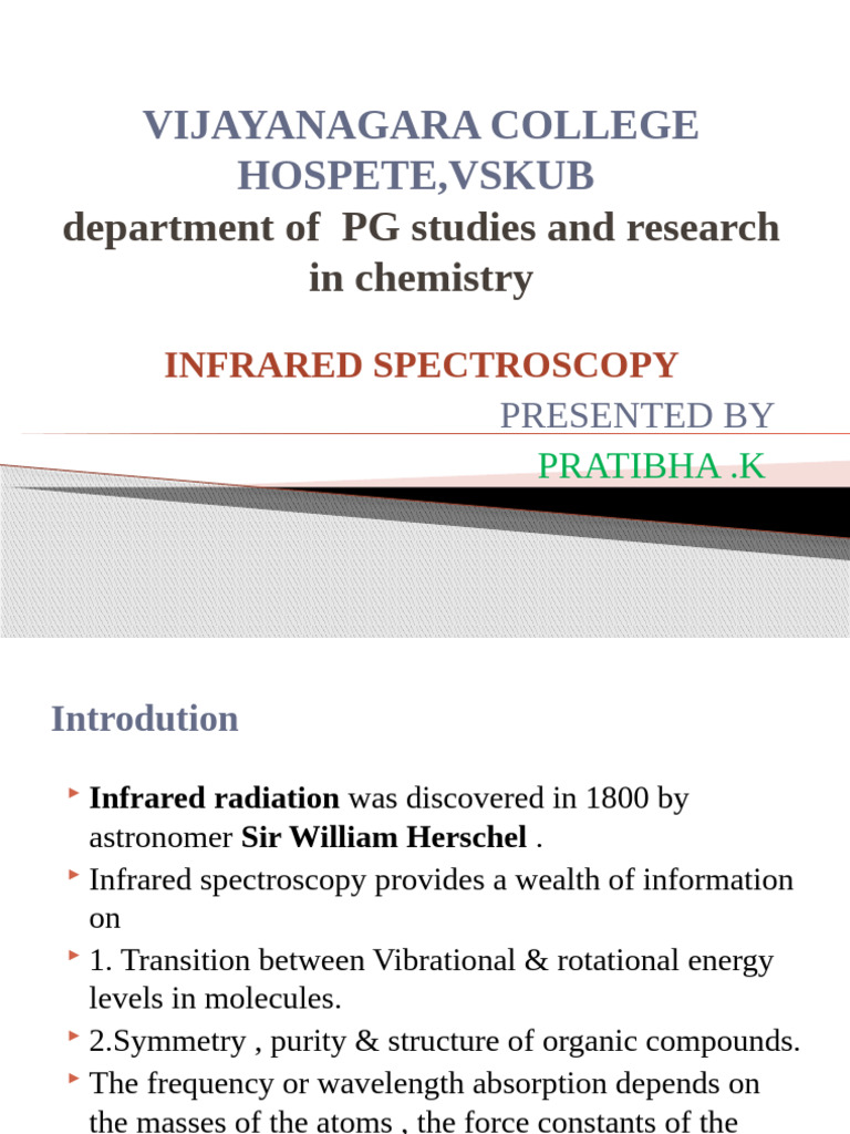 IR Spectroscopy | PDF | Infrared Spectroscopy | Infrared