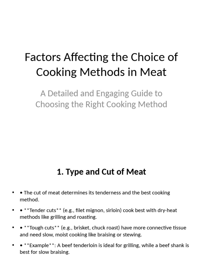 Choosing the Best Meat Cooking Methods | PDF | Grilling | Roasting