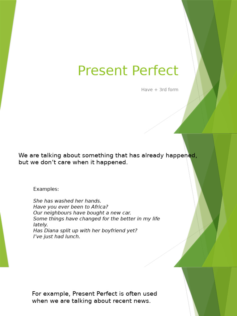 Present Perfect | PDF
