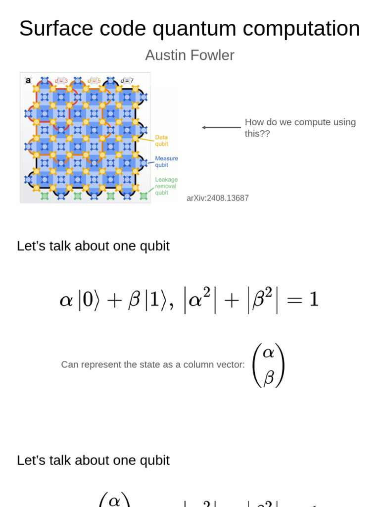 Surface code quantum computation | PDF | Applied Mathematics ...