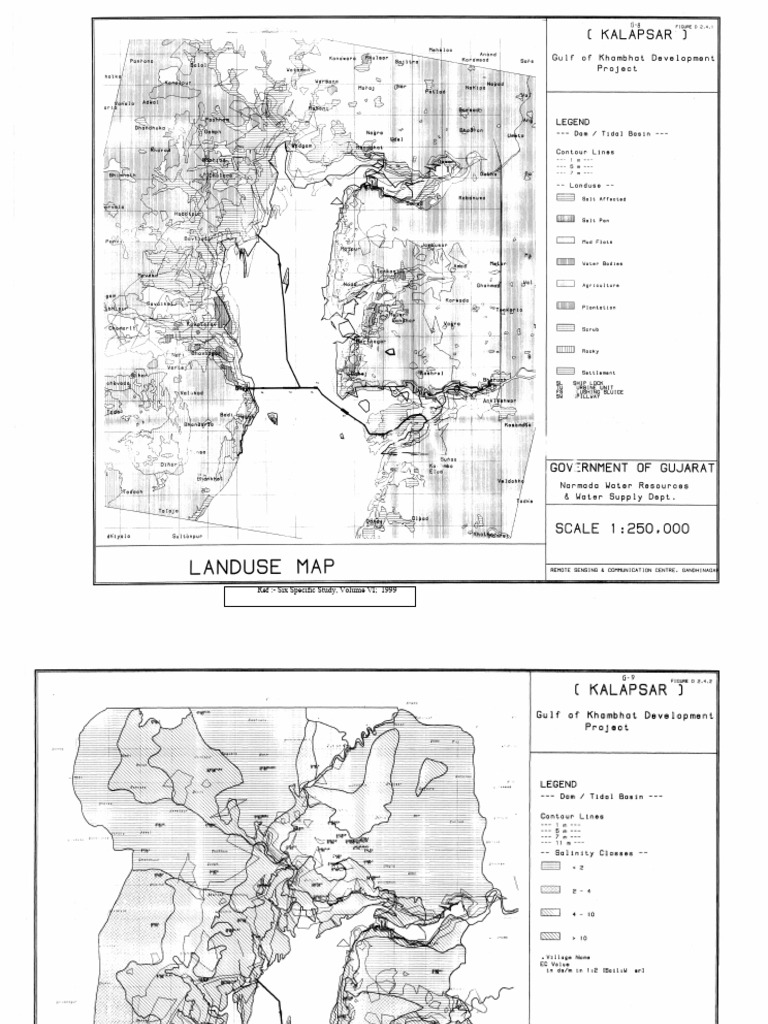 Gulf of Khambhat Land Use & Salinity Maps | PDF | Earth Sciences