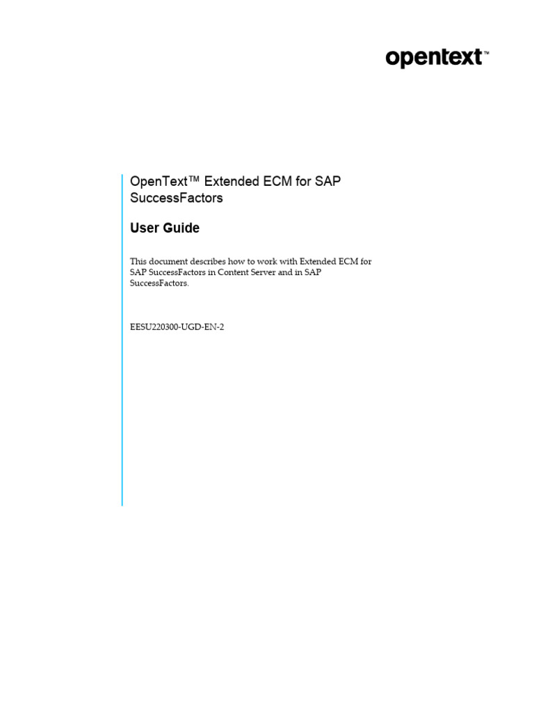 OpenText ECM for SAP SuccessFactors Guide | PDF | Icon (Computing ...