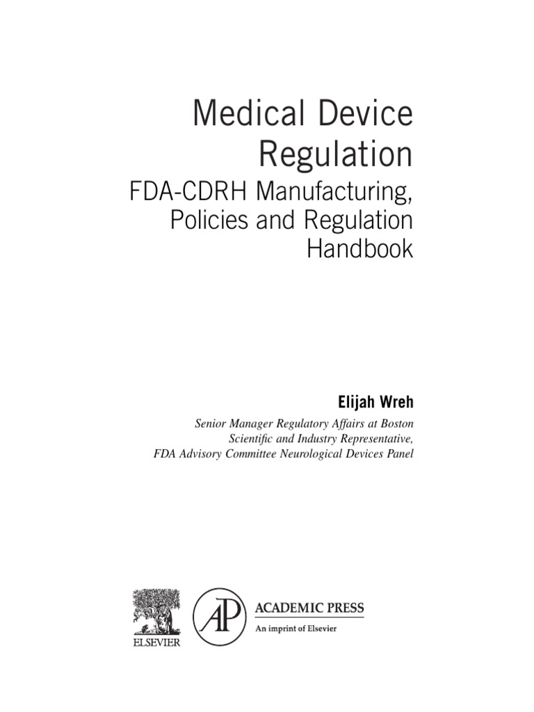 FDA Medical Device Regulation Handbook | PDF