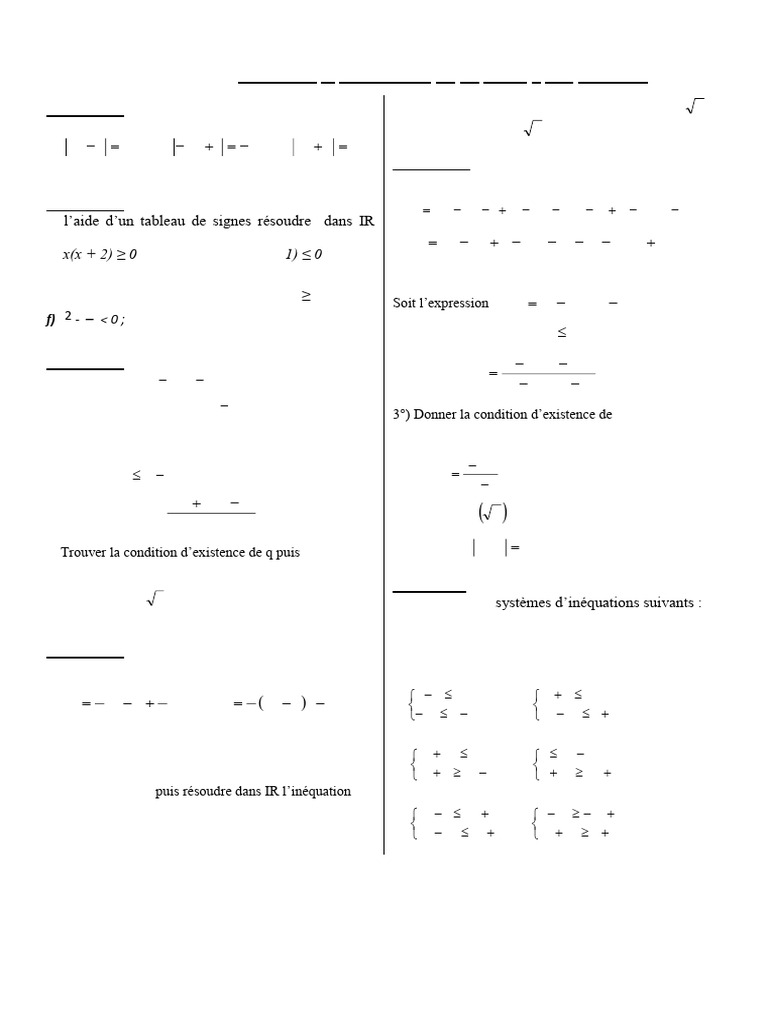 Équations et Inéquations de 1er degré | PDF | Triangle | Équations