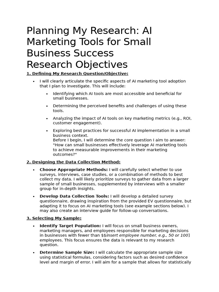 Planning My Research | PDF | Data Analysis | Statistics