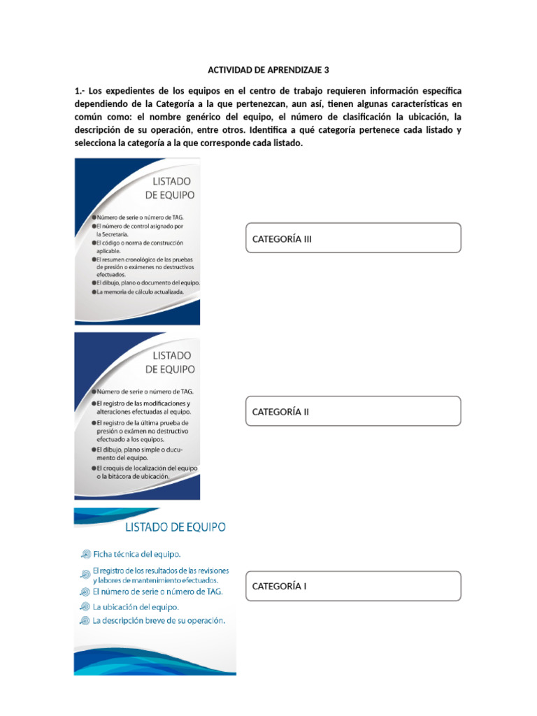 Actividad de Aprendizaje 3-STPS - Procadist | PDF