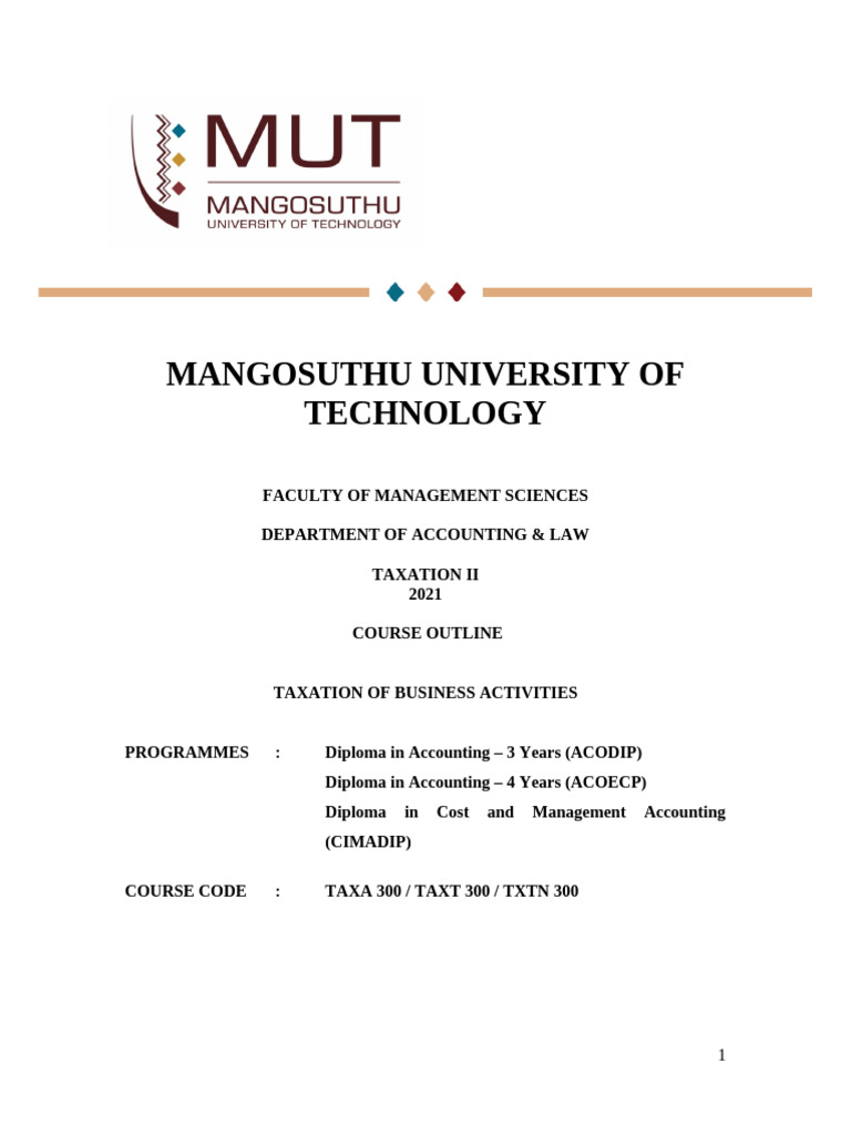 Study Guide TAXT 300 2021 | PDF | Capital Gains Tax | Taxes