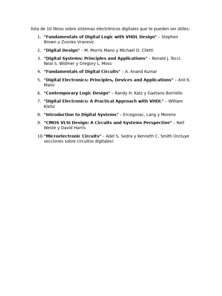 Top 10 Digital Electronics Books | PDF