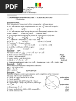 Épreuves de Maths BFEM 2025 Sénégal | PDF | Mathématiques ...
