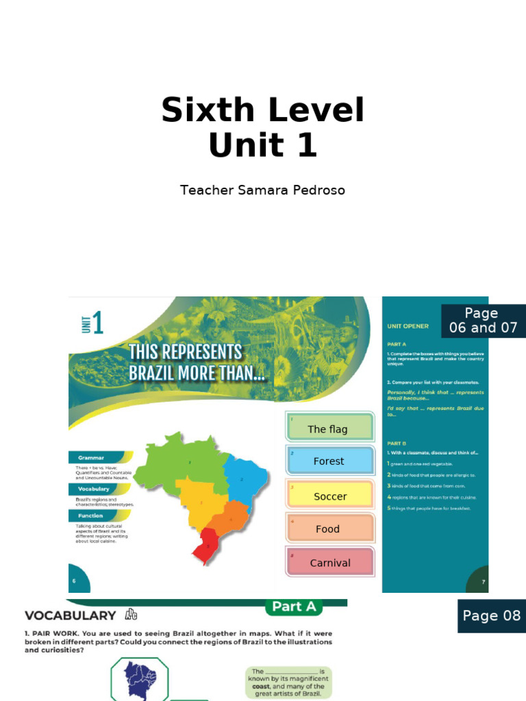 Unit 1 New 6th | PDF