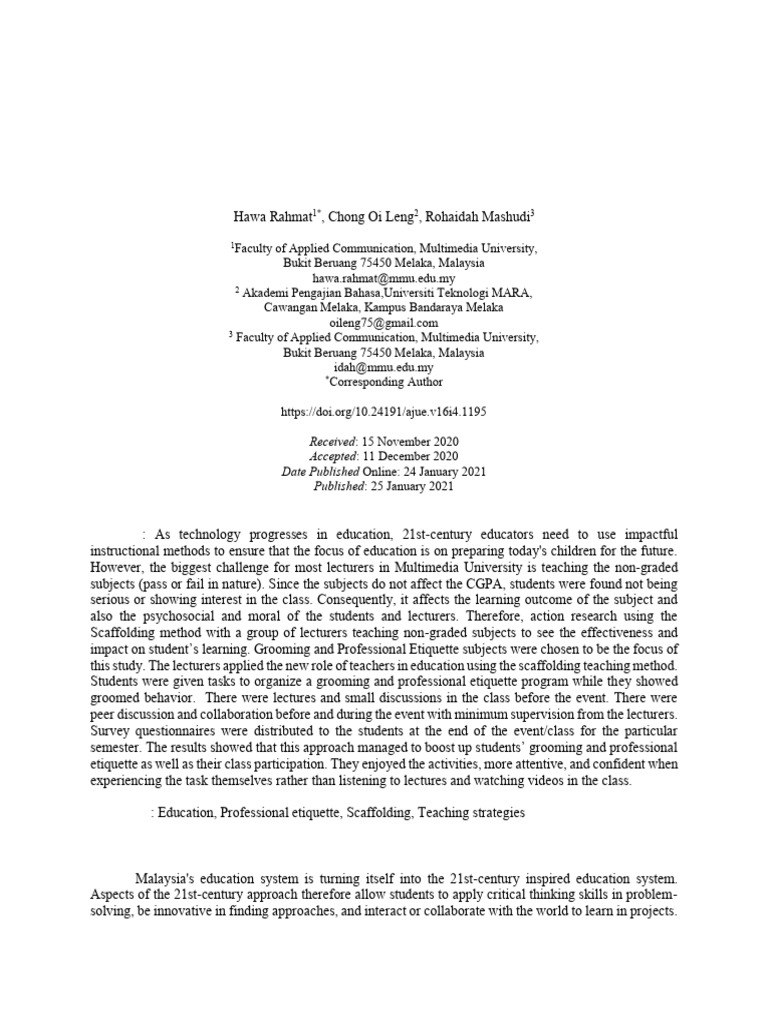 Scaffolding Pdf Learning Instructional Design