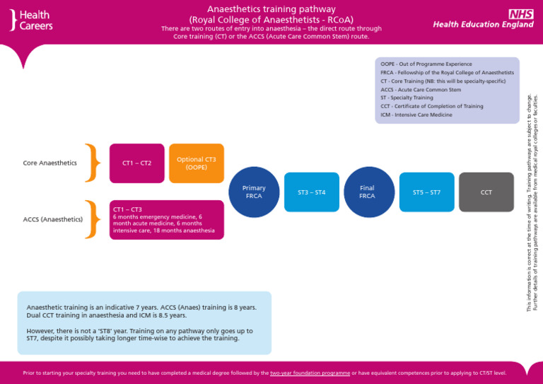 Anaesthetics Training Pathway Overview | PDF | Surgery | Health Care