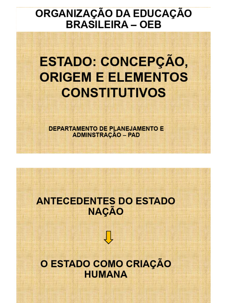 Estado Concepção Origem e Elementos Constitutivos | PDF | Estado ...