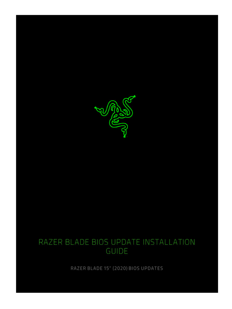 Razer Blade 15 BIOS Update Guide | PDF