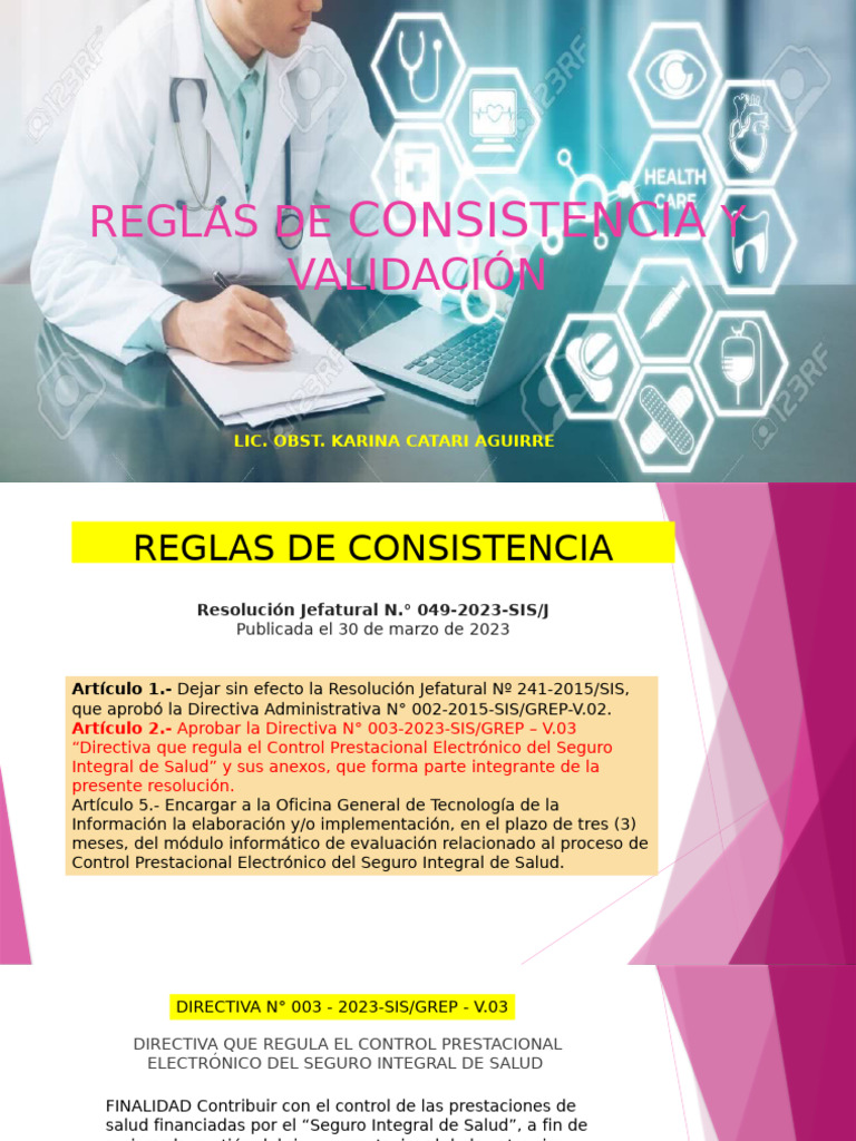 Reglas de Consistencia en Salud SIS 2023 | PDF | Hipertensión | Medicina