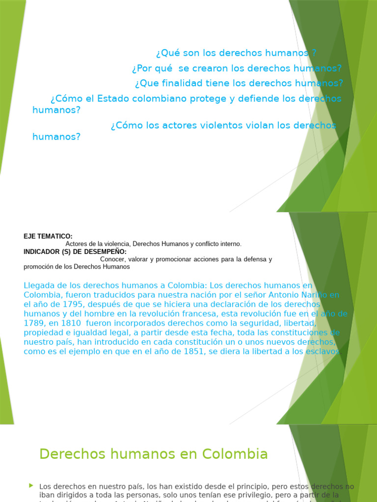 Derechos Humanos en Colombia: Historia y Protección | PDF | Derechos ...