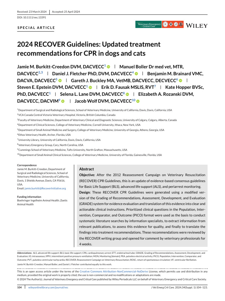 2024 RECOVER Guidelines Updated Treatment Recommen | PDF ...