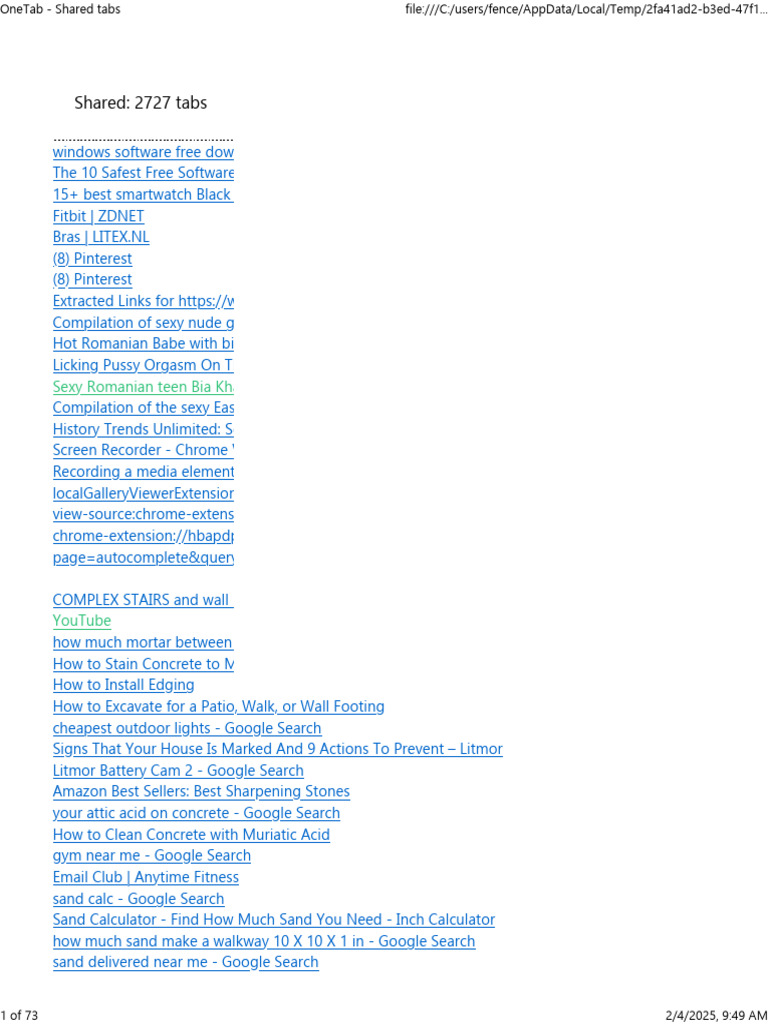 OneTab Shared Tabs Overview | PDF