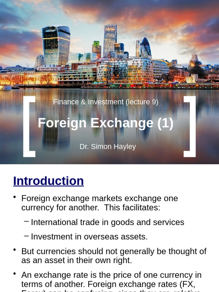 Understanding Foreign Exchange Markets | PDF | Foreign Exchange Market ...