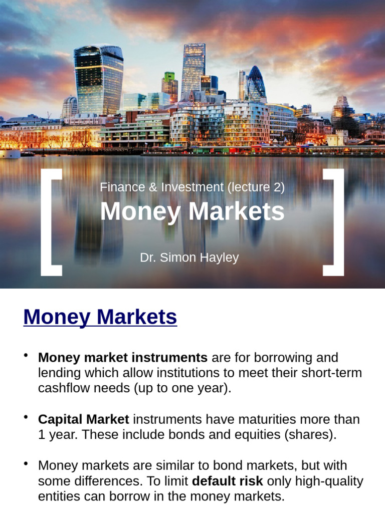 Money Markets Overview and Instruments | PDF | Internal Rate Of Return ...