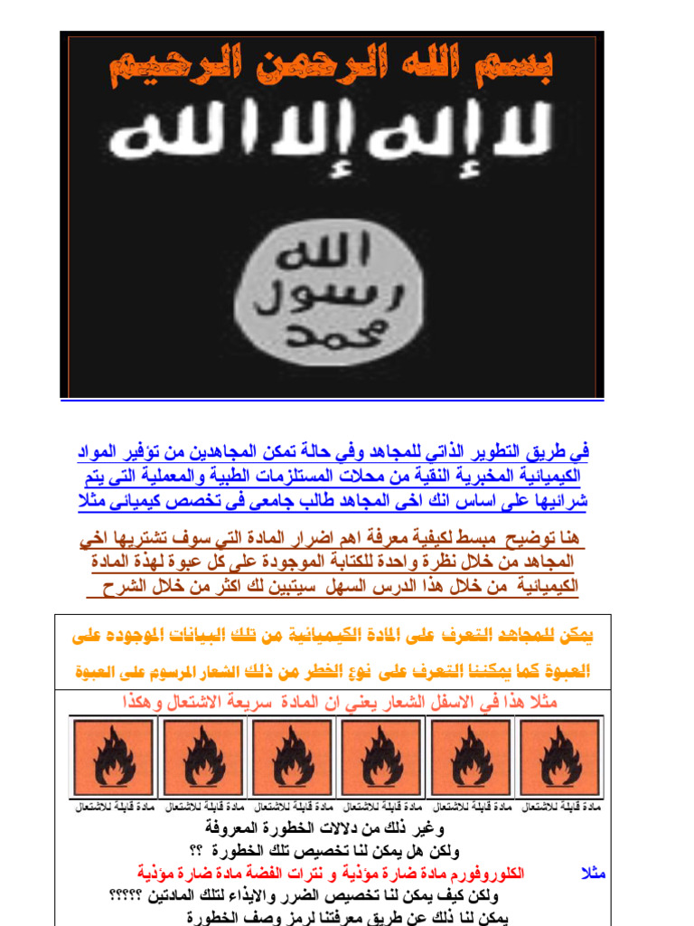 رموز خطر المواد الكيميائية | PDF