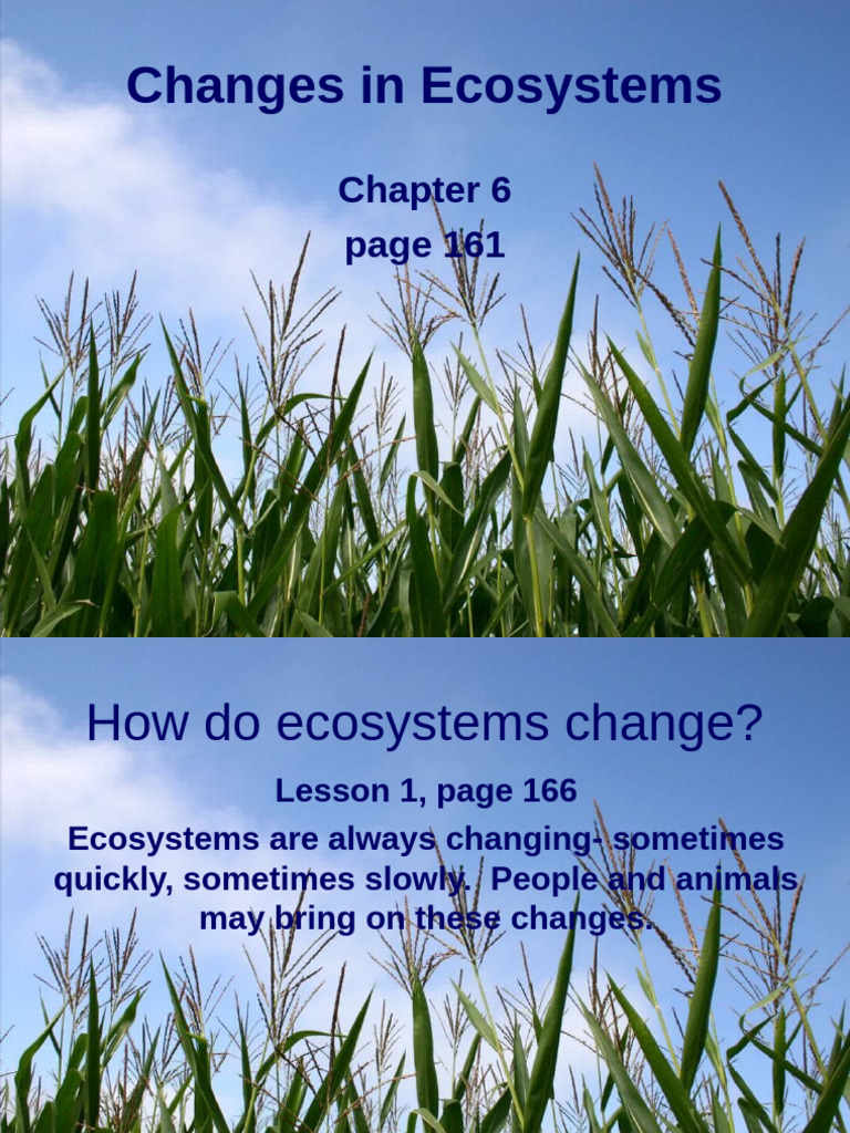 Changes in Ecosystems | PDF | Heredity | Ecosystem