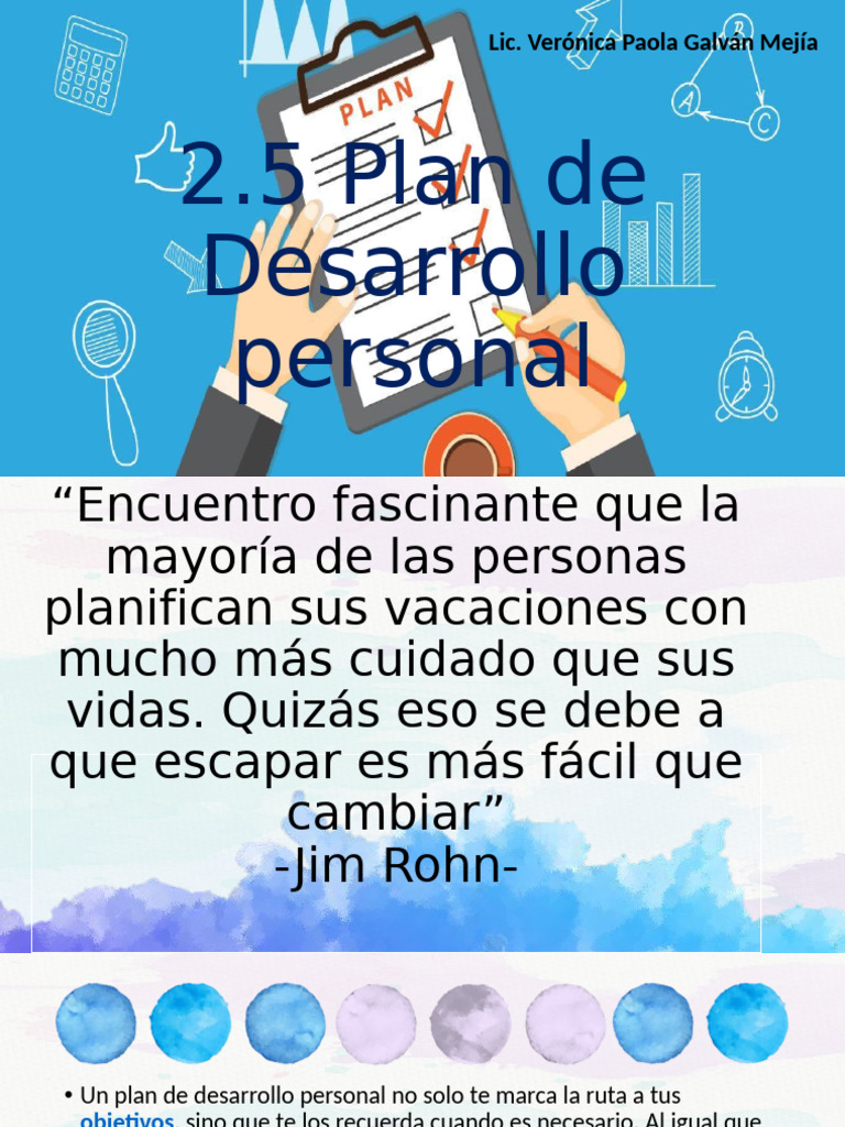 Plan de Desarrollo Personal 1 | PDF | Desarrollo personal