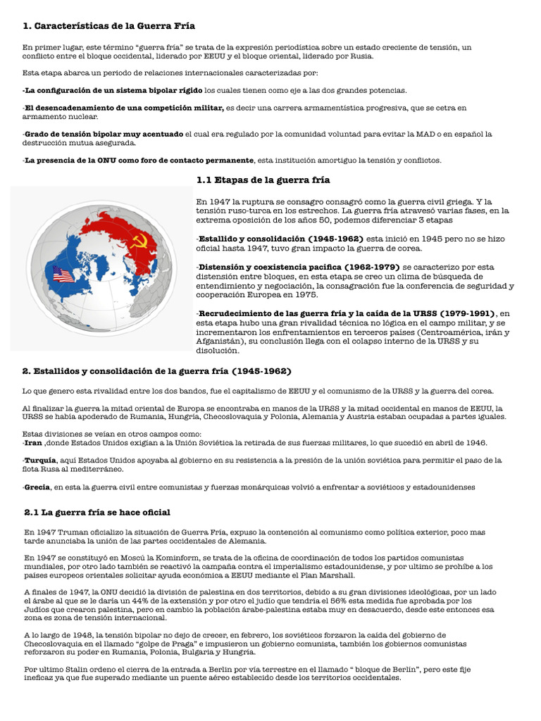 Línea del tiempo de la Guerra Fría | PDF | Unión Soviética | Política ...