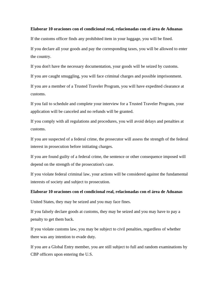 10 Conditional Sentences in Customs | PDF | Customs | Prosecutor