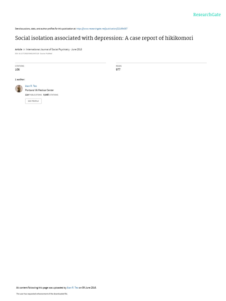 social-isolation-associated-with-depression-a-case-report-of