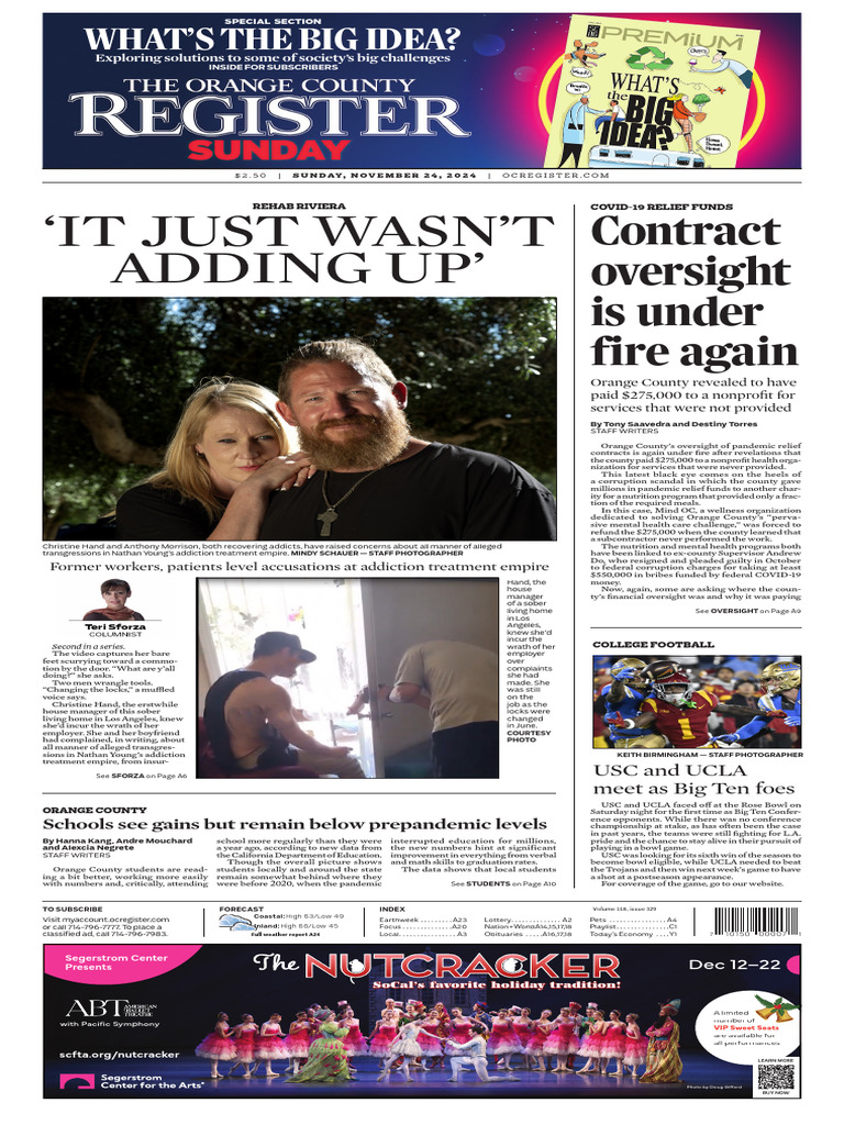 Orange County Register, Nov. 24, 2024, Part 1 | PDF | Beach | Centers ...