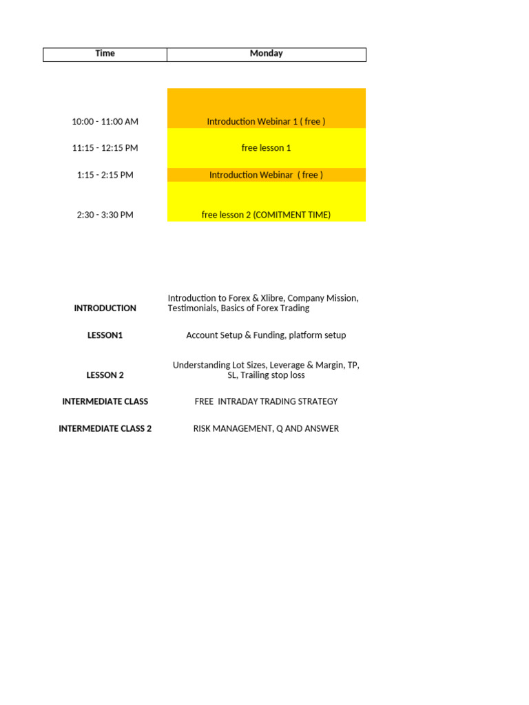 Weekly timetable 1 pdf