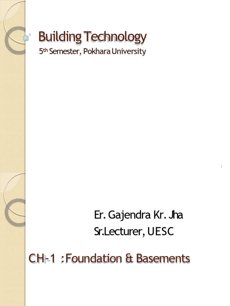 Foundation and Basement Overview | PDF | Deep Foundation | Foundation ...