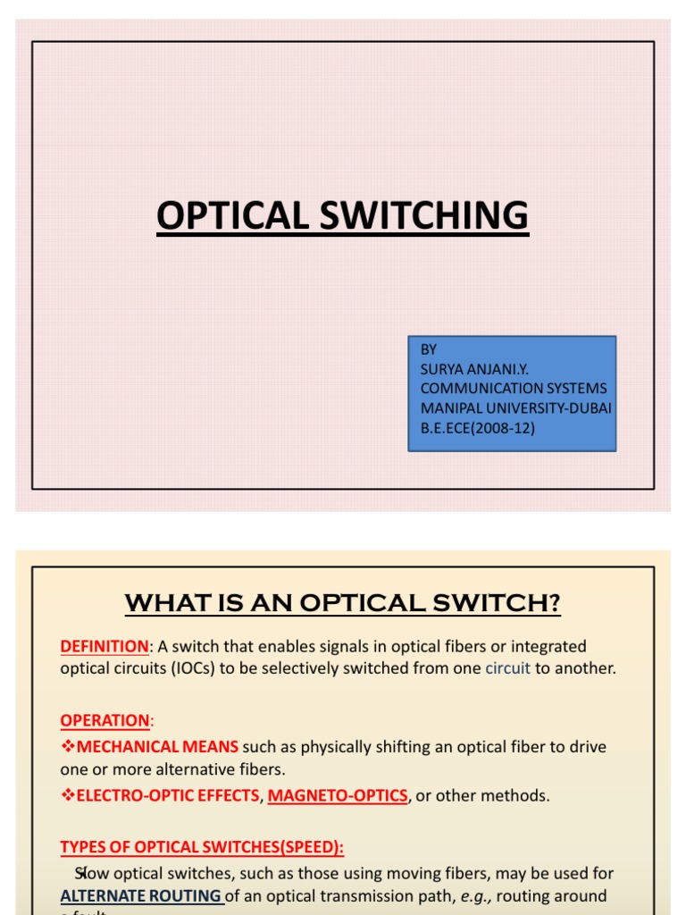 Optical Switching | PDF