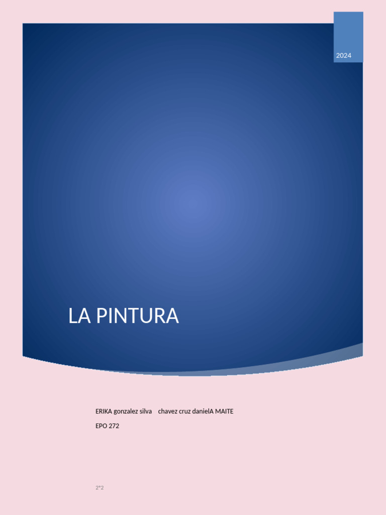 La Pintura Pdf Pinturas Pintar