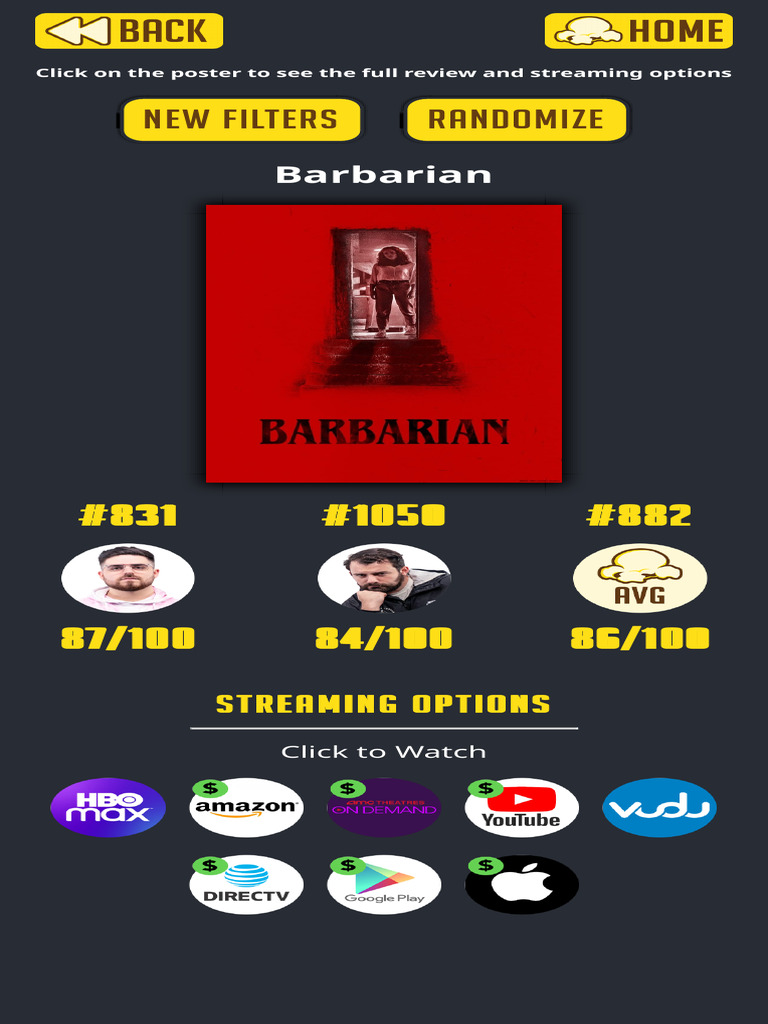 Random Movie Generator the Movie Ranking Database | PDF