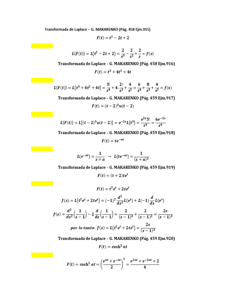 Transformada de Laplace | PDF | Ecuaciones diferenciales | Física teórica