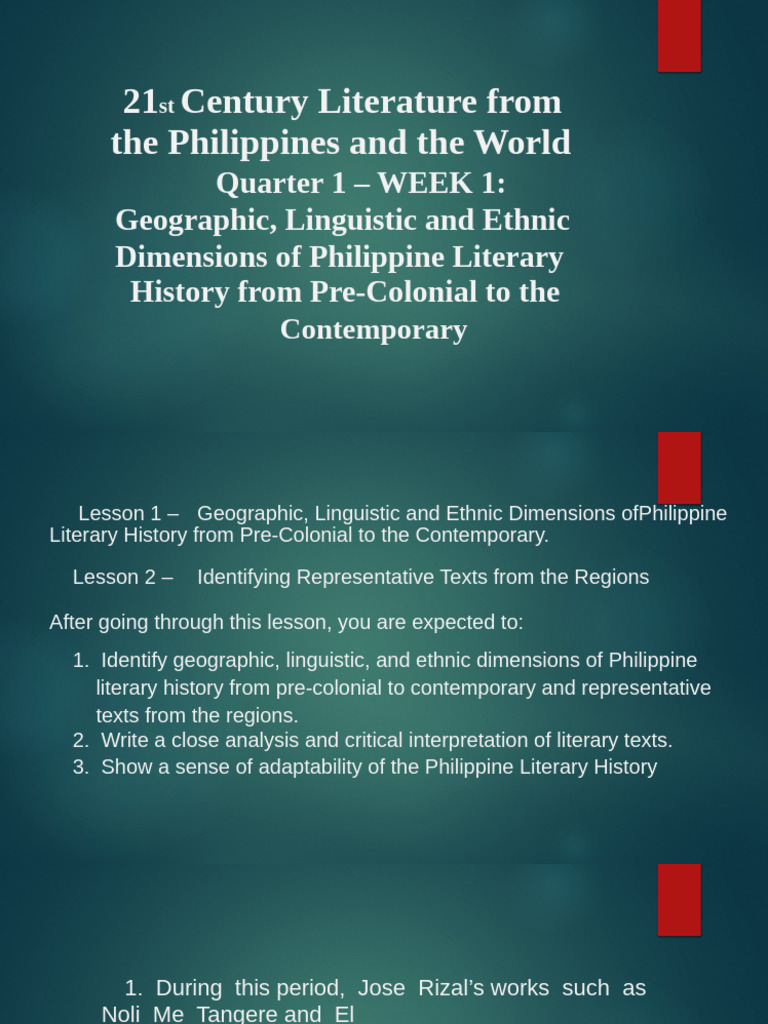 21stCentur WEEK 1 Done | PDF | Philippines