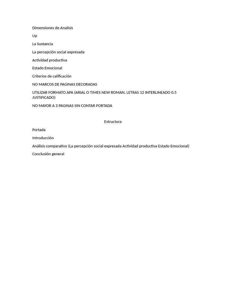 Dimensiones de Analisis | PDF