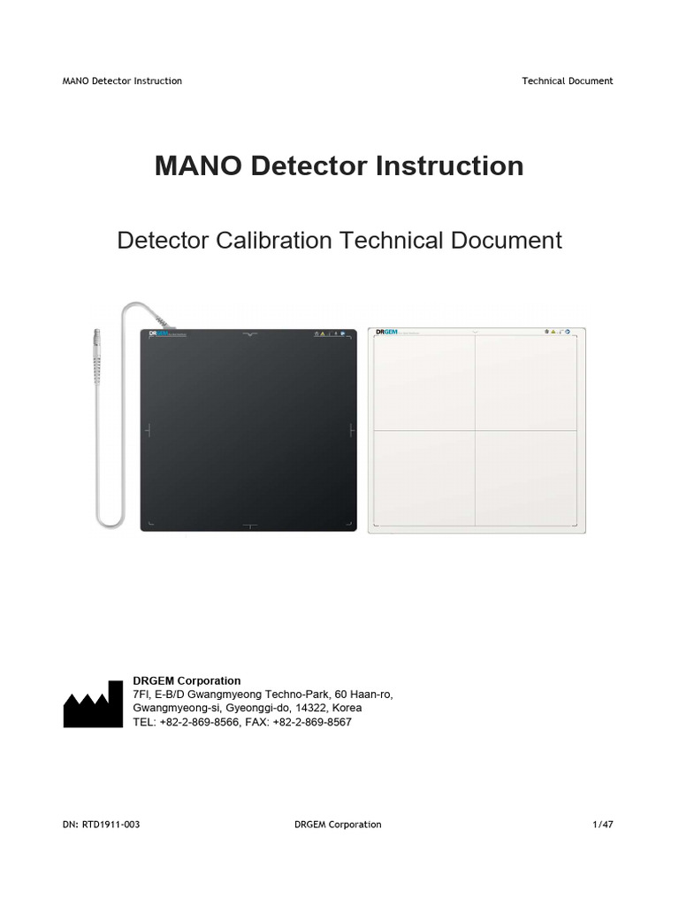 MANO Detector Calibration Guide | PDF | Exposure (Photography ...