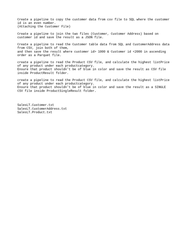 17 Assignment 8 ADF Data Flow 5 Question | PDF