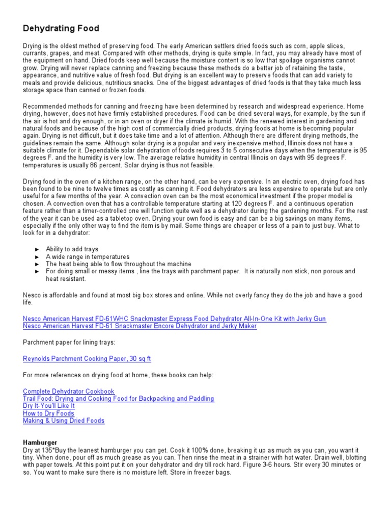 Food Dehydrating Food PDF