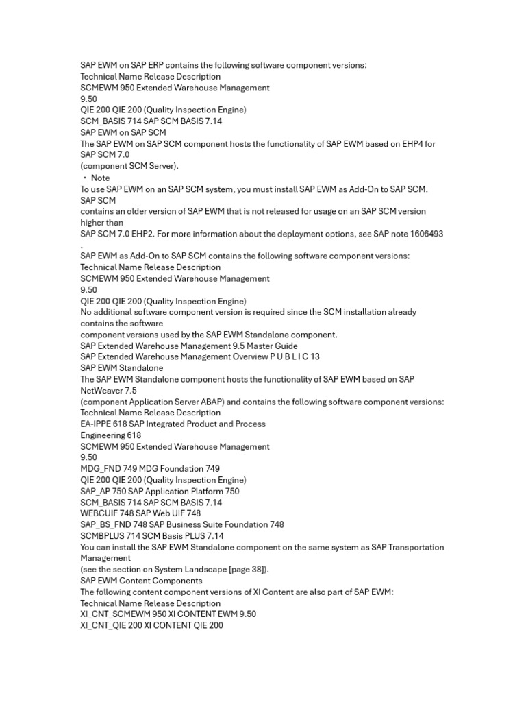SAP EWM INSTALLATION GUIDE visual data 4