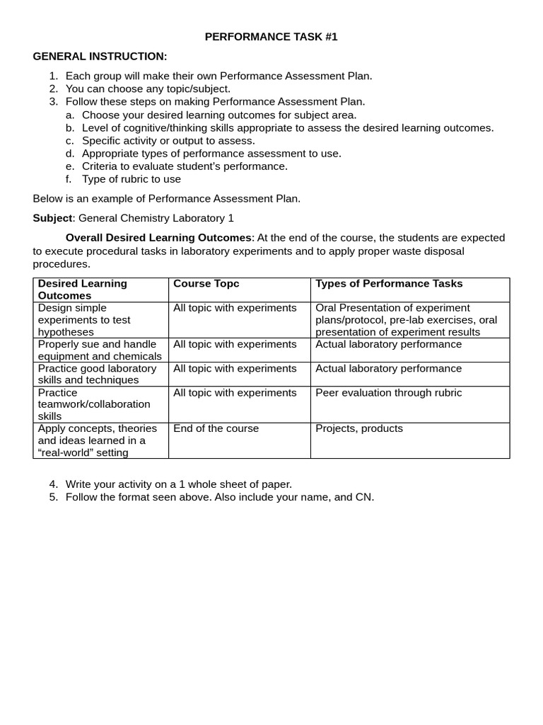 Performance Task 1 Educ343 | PDF